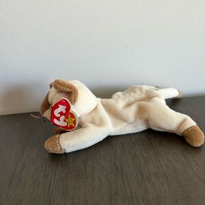 Ty Cream and Brown Cat Plush Toy